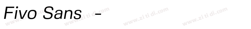 Fivo Sans 粗体字体转换